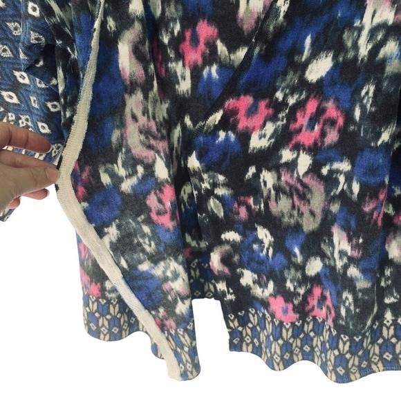 Guinevere Open Front Cardigan Sweater 3/4 Wide Sleeve 100% Merino Wool Casual - Picture 4 of 13